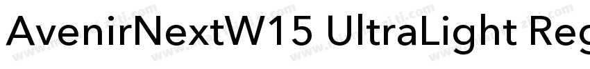 AvenirNextW15 UltraLight Regular字体转换